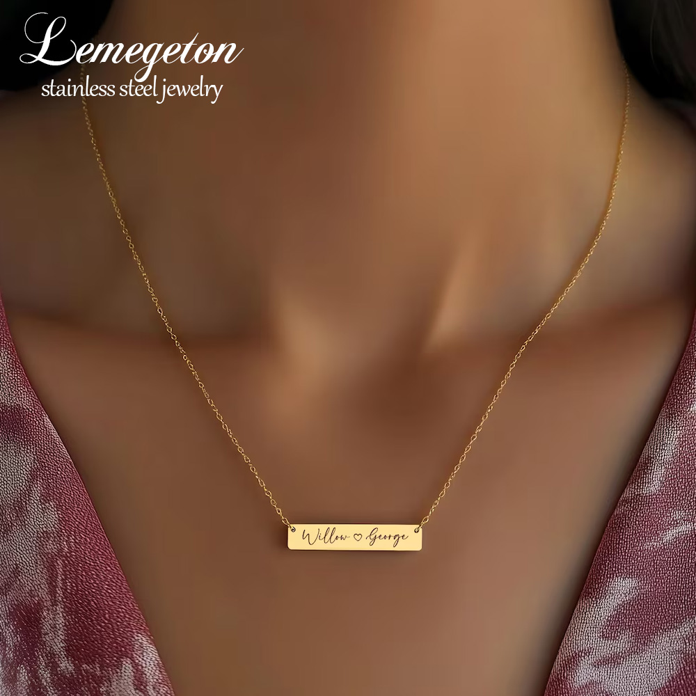 Handwriting Necklace Bar - Gepersonaliseerde minimalistische bar-naamketting, op maat gemaakte