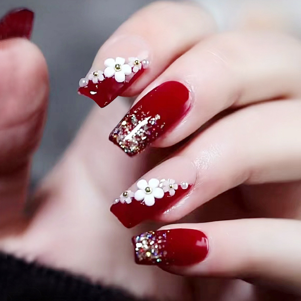 Pressed Flower Art - 24 stuks glanzend rood druk op