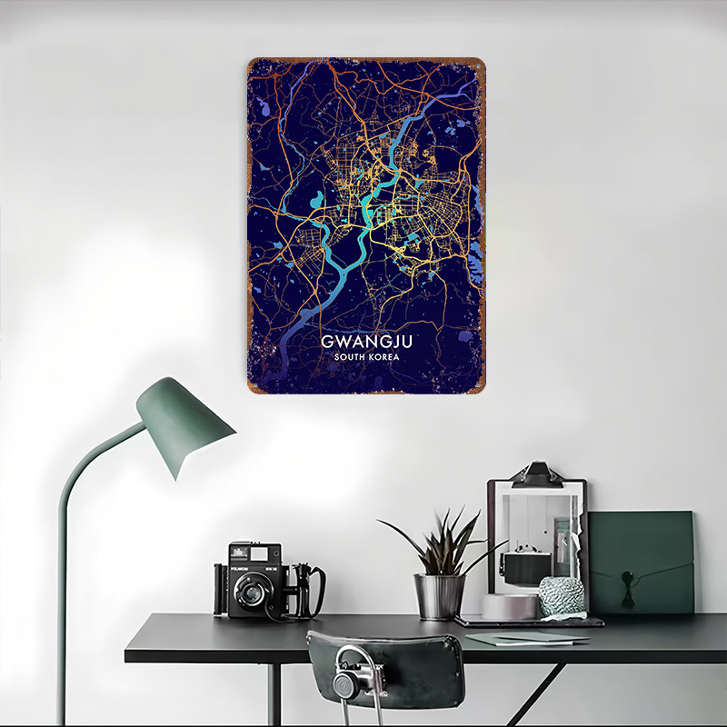 Gwangju Stadkaart 3D Textuur M - Custom Map Poster recensie en prijs