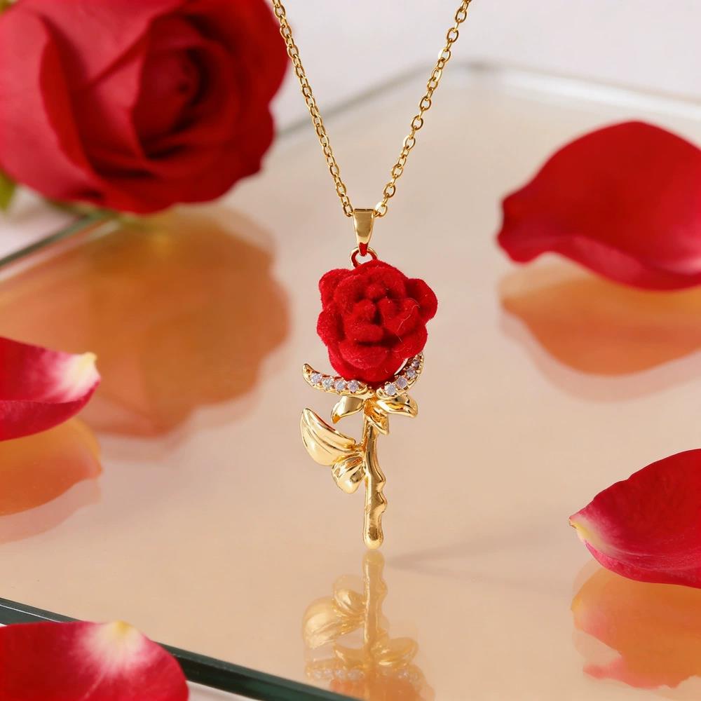 Dames ketting met roos en Fran - Birth Flower Necklace recensie en prijs