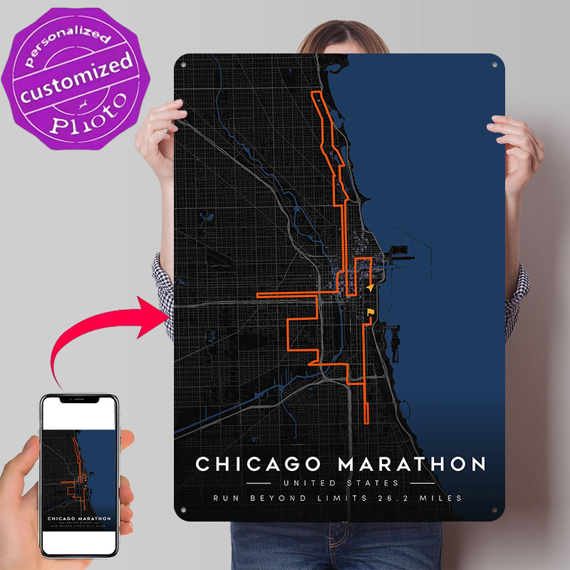 Chicago Marathon Route Map 3D  - Custom Map Poster recensie en prijs