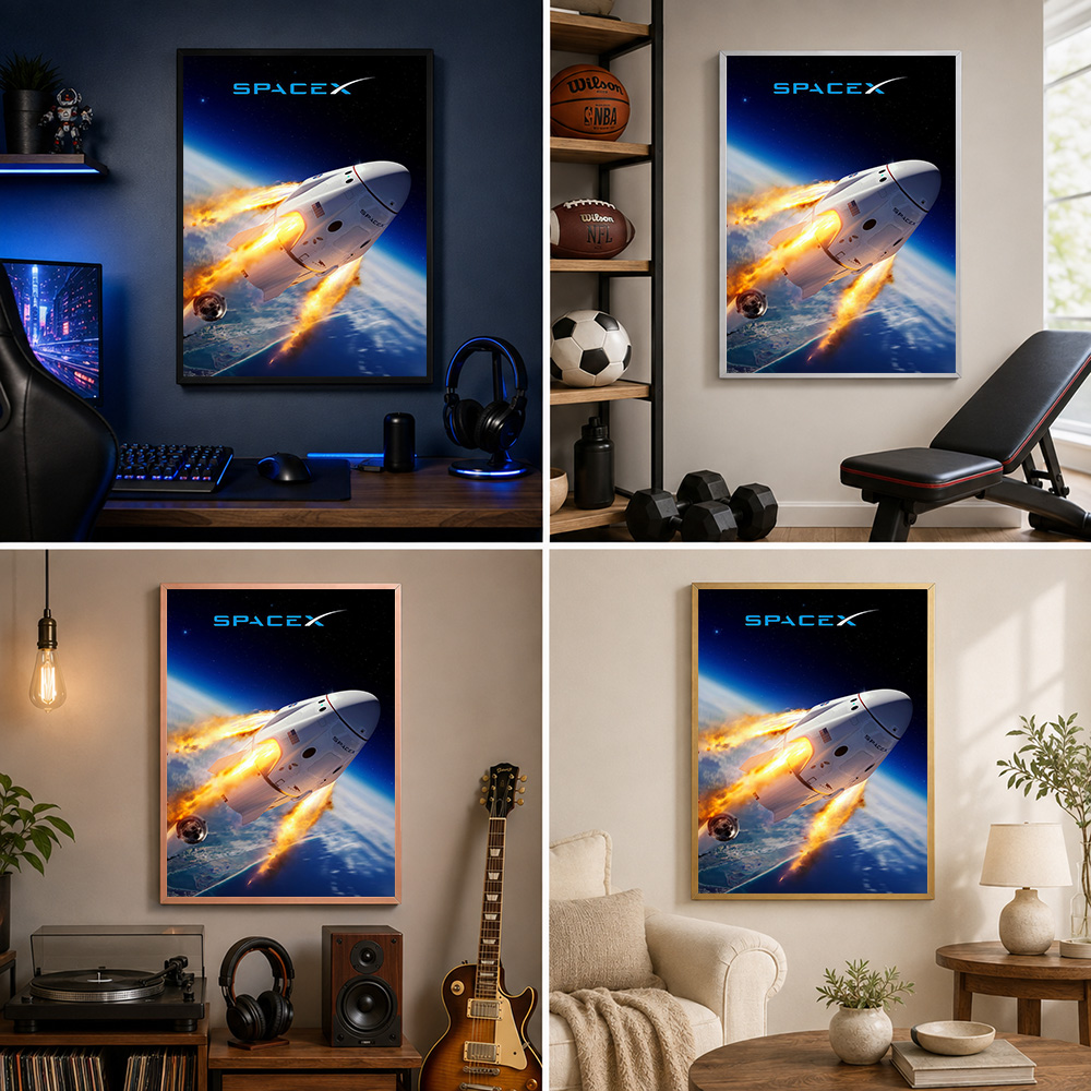 Spacex Dragon Capsule Reentry  - Custom Map Poster recensie en prijs